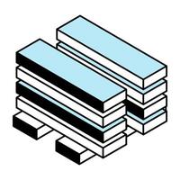 A unique design icon of wood planks vector