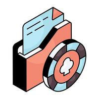 Perfect design icon of casino folder vector