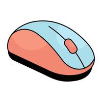 A flat design icon of mouse vector
