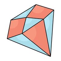 Trendy design icon of diamond vector