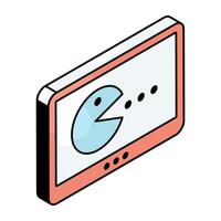 Creative design icon of bubble eating game vector