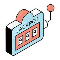 A flat design, icon of jackpot game vector