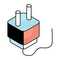A unique design icon of plug vector