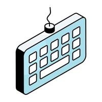 Editable design icon of keyboard vector