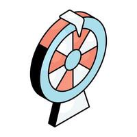 Premium download icon of fortune wheel vector