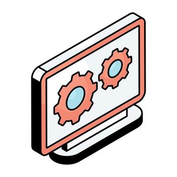 A unique design icon of system setting vector