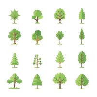 set of icons tree vector