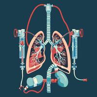 Illustration Ventilator Support vector