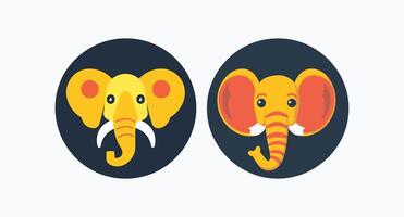 Round logo of an elephant vector