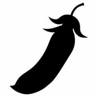 A black and white silhouette of a pepper vector