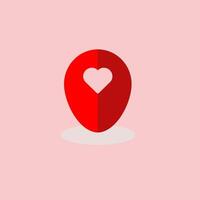 Love Location Map vector