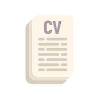 Stack of curriculum vitae papers representing job application process vector
