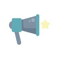 Marketing campaign showing importance with megaphone and star vector