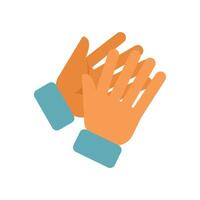 Two hands clapping showing approval and encouragement vector