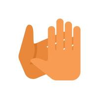 Two hands giving high five for success vector