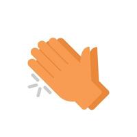 Two hands clapping showing appreciation icon vector