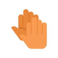 Two hands giving high five for teamwork and success vector