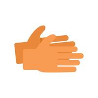 Two hands clapping showing approval and support vector