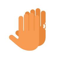 Two hands clapping creating a loud sound effect vector