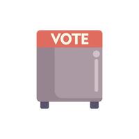 Ballot box sitting on the floor with vote sign on top vector