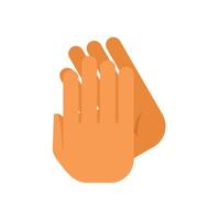 Two hands clapping showing applause and approval vector