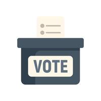 Ballot box accepting vote being cast in election vector