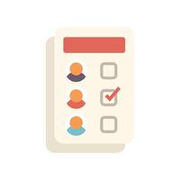 Choosing the right candidate for the job with checkboxes and avatars vector