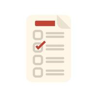 Checklist showing tick mark for business tasks and objectives vector