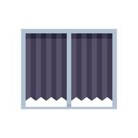 Closed window with jalousie letting in light from outside vector