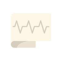 Electrocardiogram report showing heart rate on paper vector