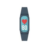 Smartwatch showing heart rate icon displaying healthy lifestyle concept vector