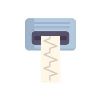 Electrocardiogram machine printing out ekg report vector