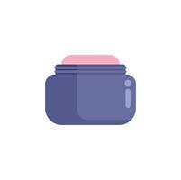 Cosmetic cream jar open showing pink cream inside vector