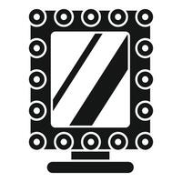 Makeup mirror with light bulbs for professional make up vector