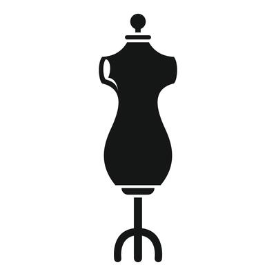 Black mannequin standing for dressmaking