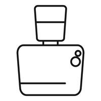 Modern coffee machine with water tank icon line style vector