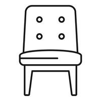 Comfortable soft chair with buttons for interior design vector
