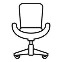 Modern office chair with wheels icon thin line vector illustration