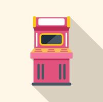 Retro arcade game showing blank screen standing upright vector