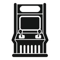 Retro arcade game showing playing fun times vector