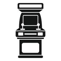 Retro arcade game machine with joysticks for two players icon vector