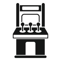 Retro arcade game machine with joysticks showing entertainment concept vector