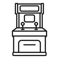 Retro arcade game machine offering entertainment using joysticks and buttons vector