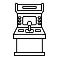 Retro arcade game machine with buttons and joystick drawing vector