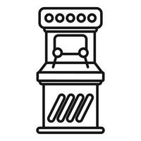 Retro arcade game machine showing gaming entertainment concept on white background vector