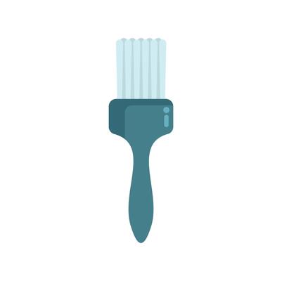 Wide clean paint brush with teal handle for painting walls