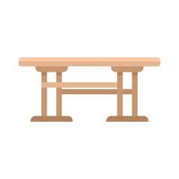 Wooden table with shelf for storage and decoration vector