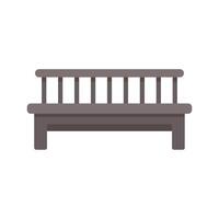Wooden bench presenting empty seat illustration vector