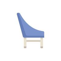 Modern blue armchair standing on white background vector