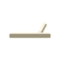 Empty beach lounge chair inviting relaxation by the sea vector